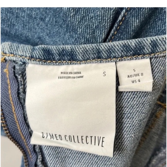 C/MEO Collective Denim Wide Leg Out of Sight Jumpsuit size 4 - Picture 4 of 5